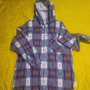 Vtg Gitano button up flannel hoodie